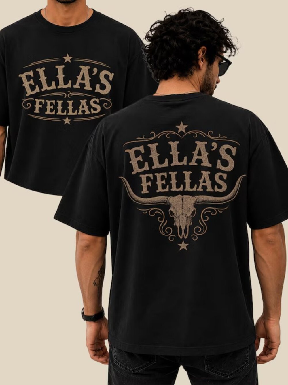 Ella's fellas shirt,Member Ellas fellas club,Ellas Fellas Retro Western Shirt